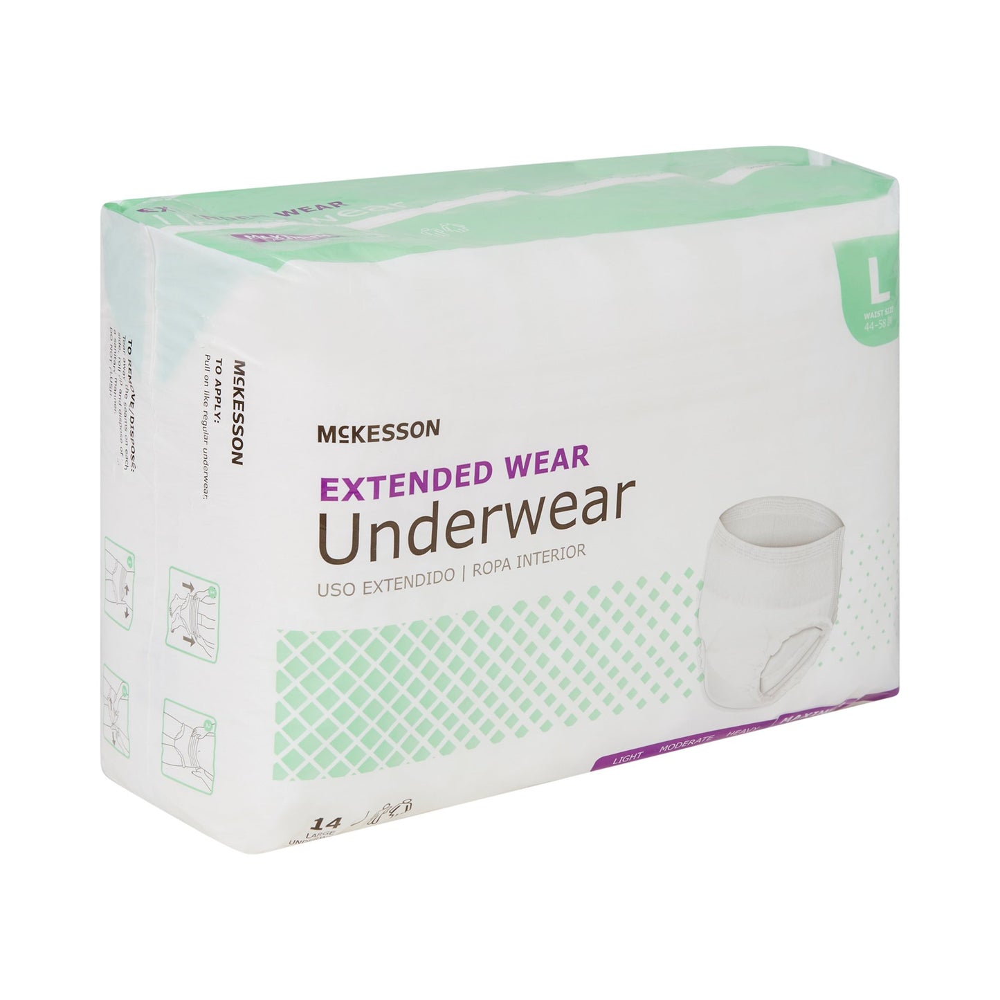 McKesson Extended Wear Maximum Absorbency Underwear, Large UWEXTLG