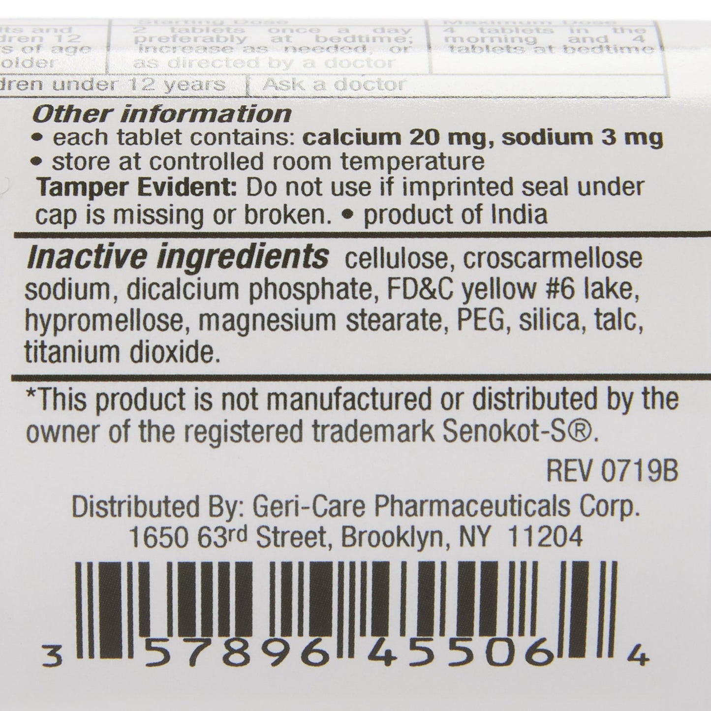 Health*Star® Docusate Sodium / Sennosides Stool Softener 455-06-HST