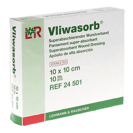 Lohmann & Rauscher Vliwasorb Superabsorbent Wound Dressing, 4 x 4 Inch 24501, 1 Each