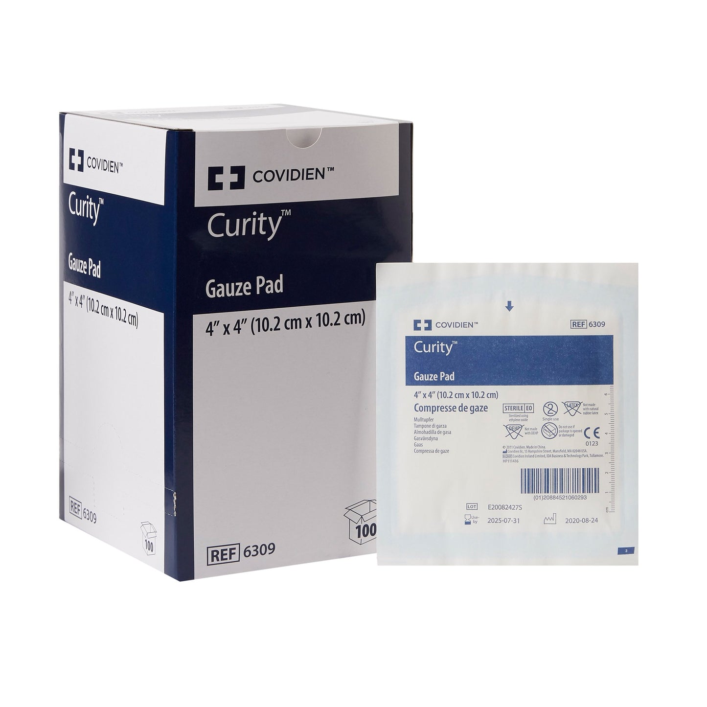 Gauze Sponge Curity™ 4 X 4 Inch 12-Ply Sterile 1 per Pack - 6309