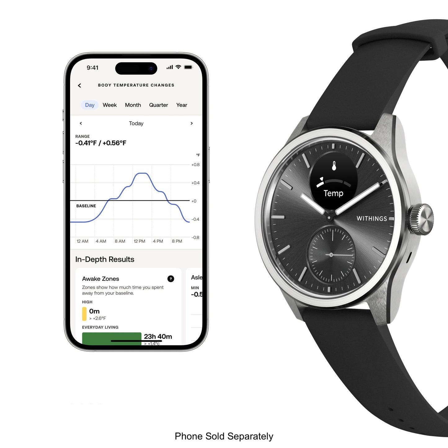 Withings ScanWatch 2 Smart Watch, 42mm, Black HWA10-MODEL 4-ALL-INT