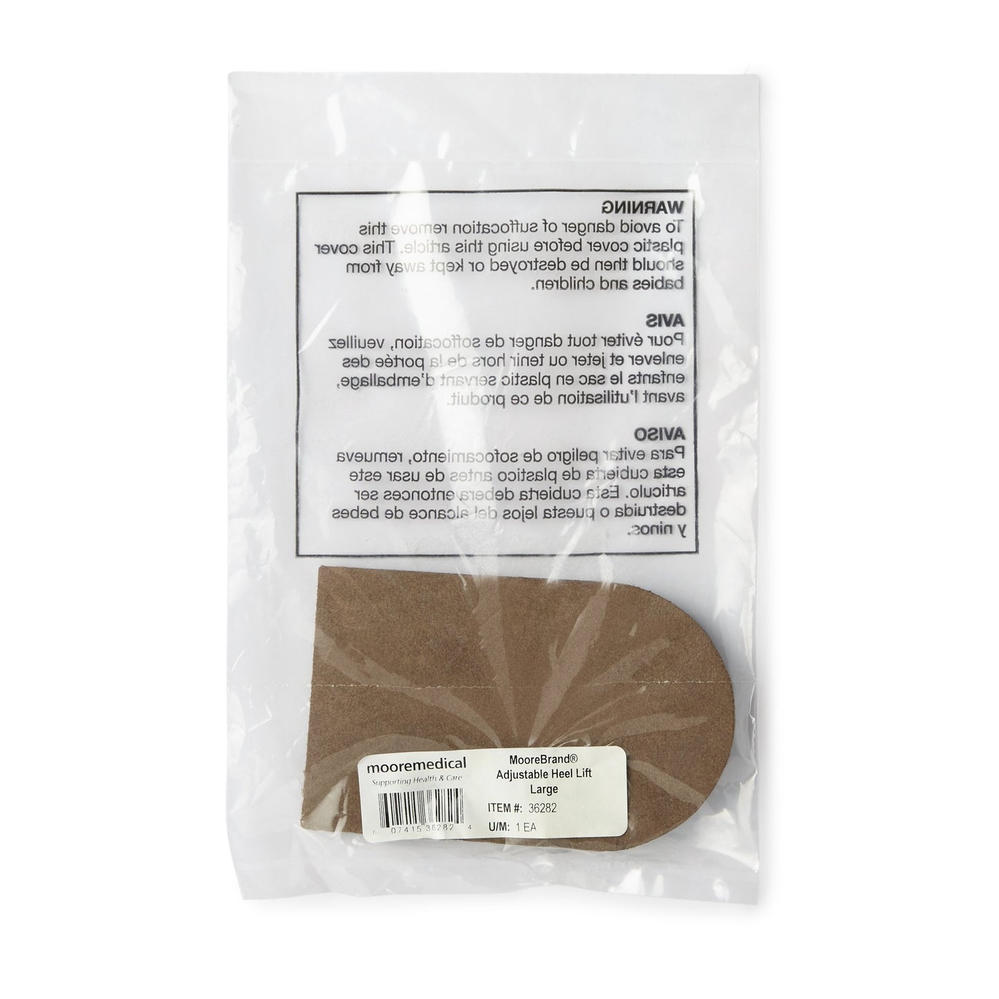 McKesson Adjustable Heel Lift, Large, Fits Men's Shoes 10 – 13 36282