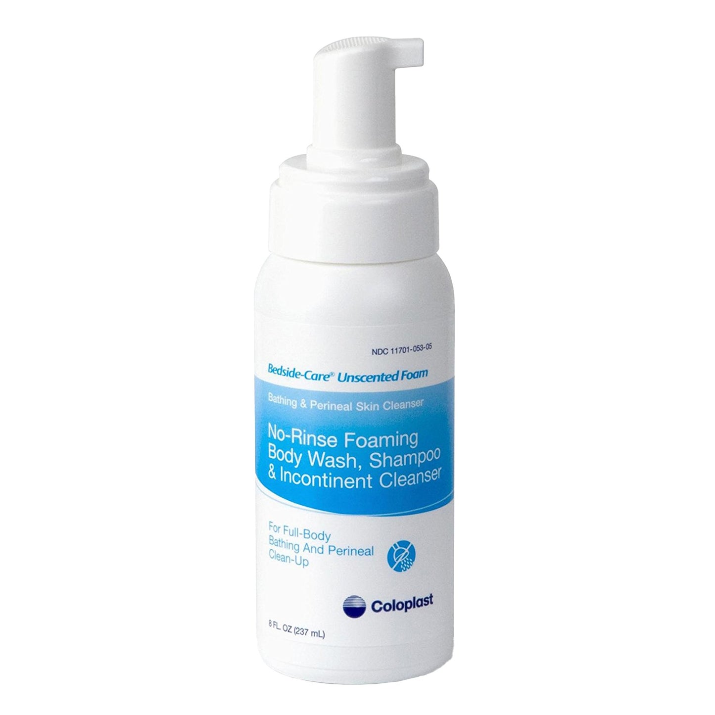 Rinse-Free Shampoo and Body Wash Bedside-Care® 8.1 oz. Pump Bottle Unscented - 67146
