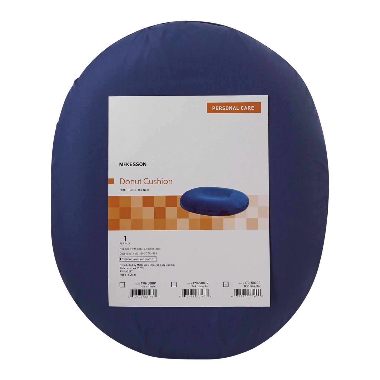 McKesson Donut Cushion, 18 Inch, Blue 170-50003