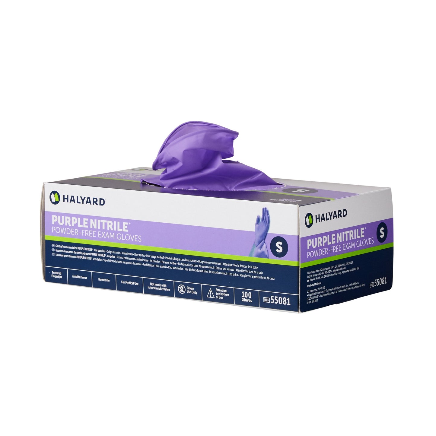Purple Nitrile® Exam Glove, Small, Purple 55081