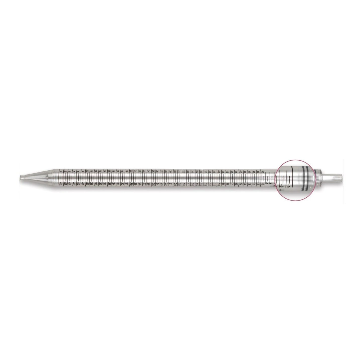 McKesson Serological Pipette 50 mL 0.5 mL Graduation Increments / 9 mL Negative Graduations Sterile - 177-1821