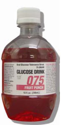 Glucose Tolerance Beverage Glucose Drink Fruit Punch 75 Gram 10 oz. per Bottle - 10-FP-075