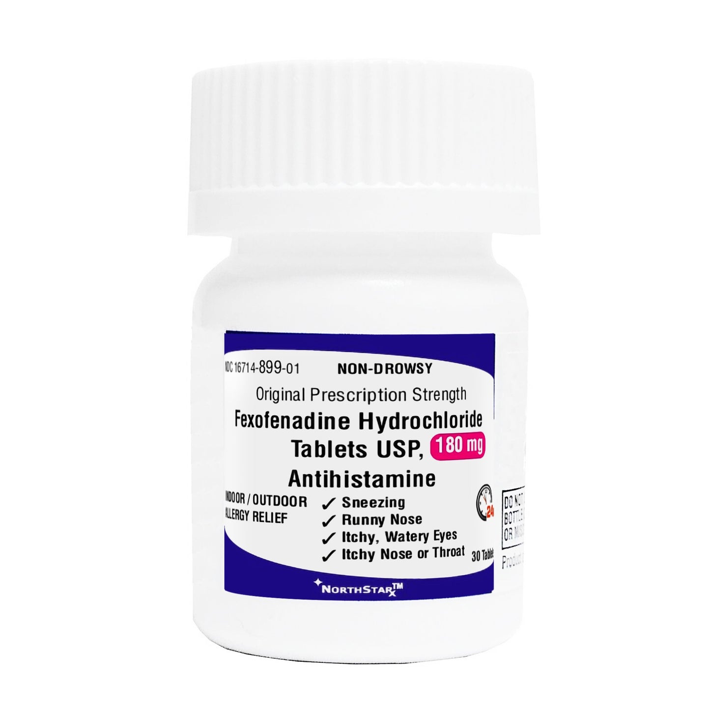 Allergy Relief NorthStar 180 mg Strength Tablet 30 per Bottle - 16714089901