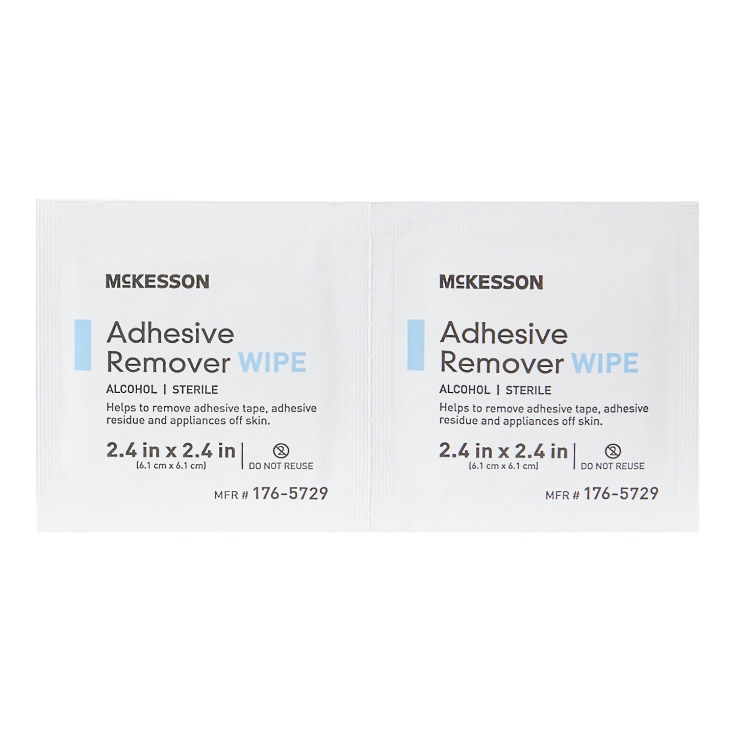 McKesson Adhesive Remover, 2-2/5 x 2-2/5 Inch Wipe 176-5729