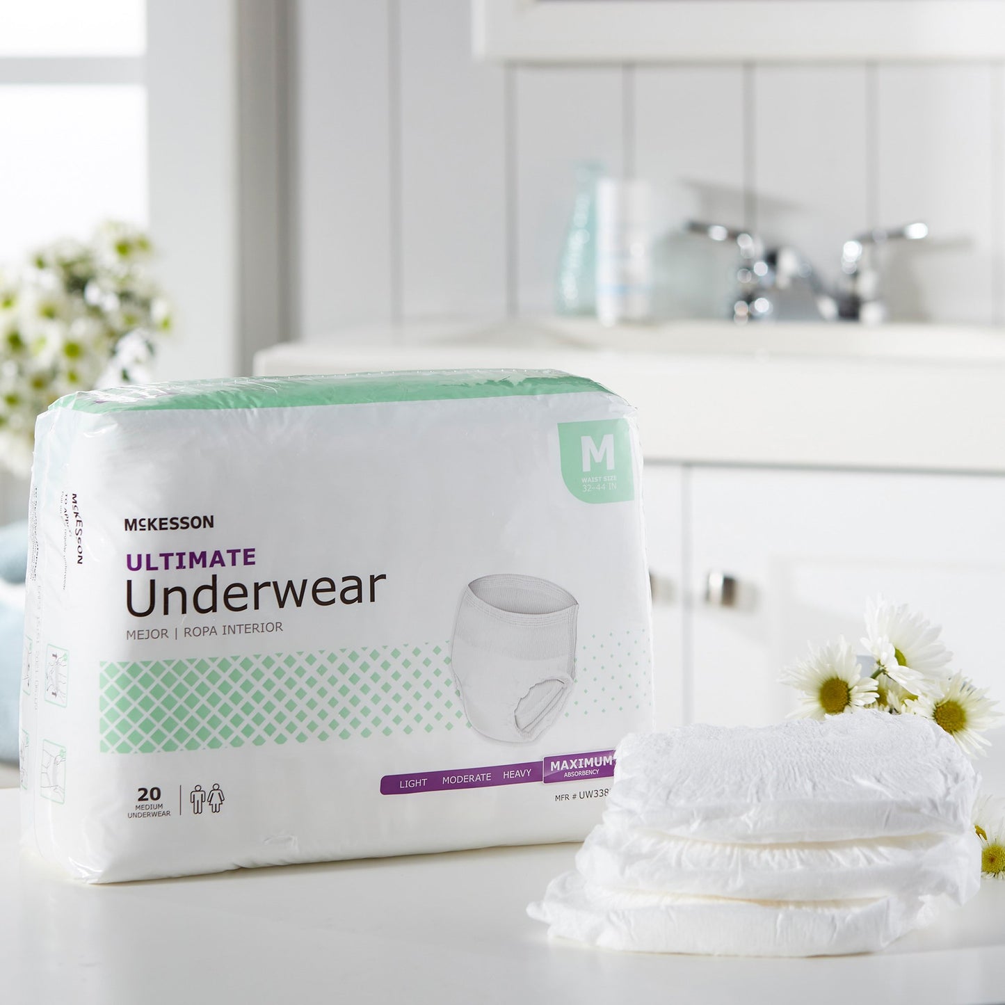 McKesson Ultimate Heavy Absorbency Incontinence Underwear, Medium UW33851