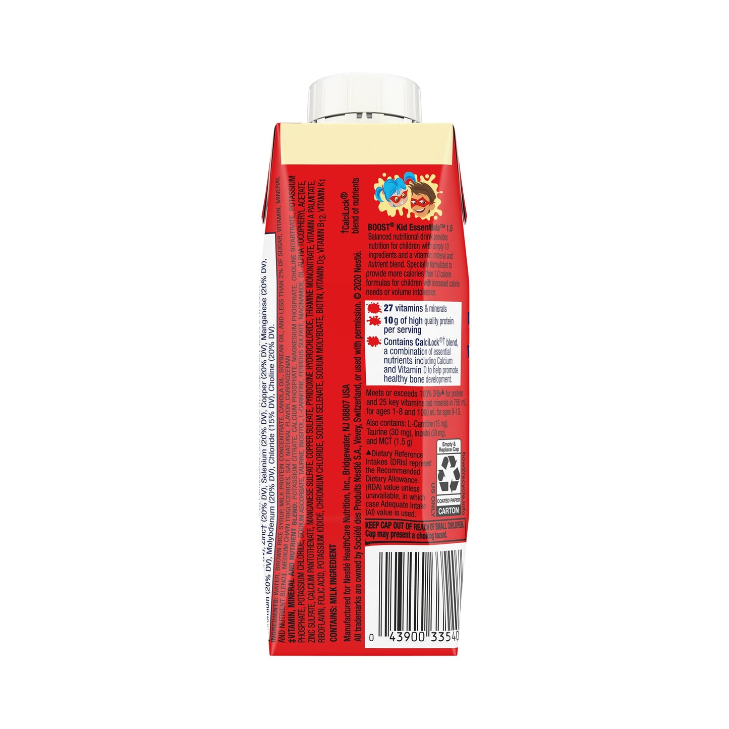 Boost® Kid Essentials™ 1.5 Balanced Nutritional Drink, Vanilla, 8-ounce carton 00043900585413
