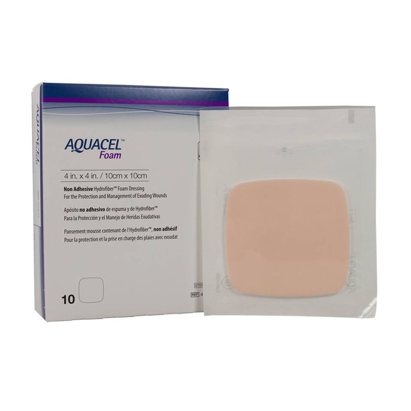Aquacel® Nonadhesive without Border Foam Dressing, 4 x 4 Inch 420633