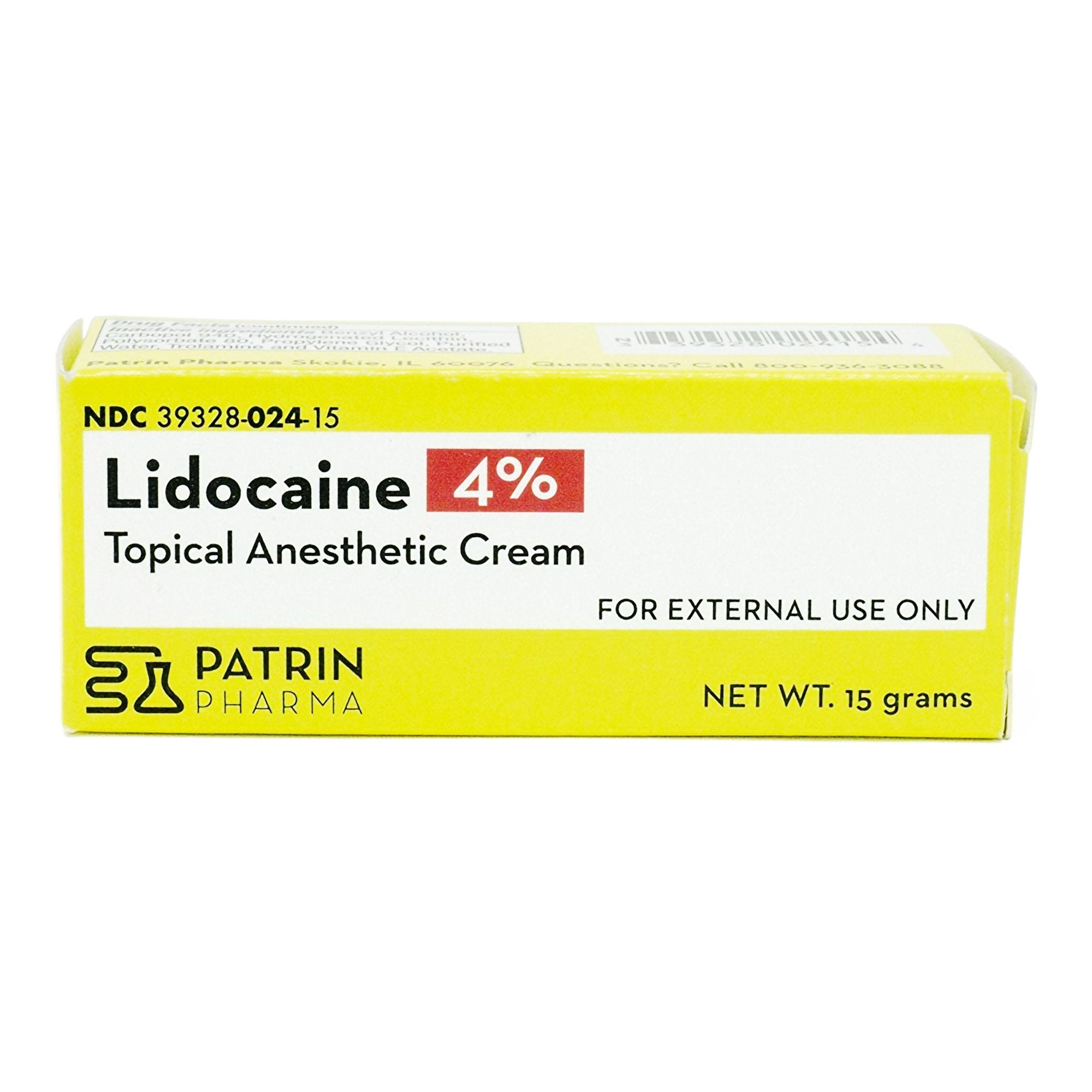 Patrin Pharma 4% Lidocaine Topical Anesthetic Cream 39328002415 – Medsitis