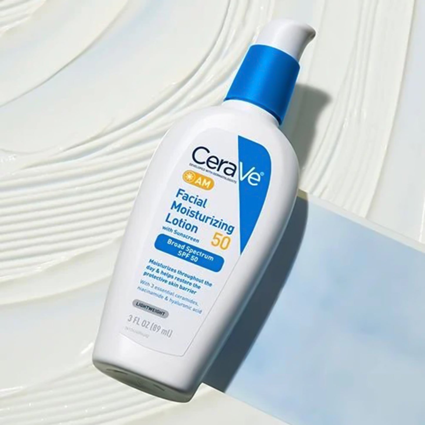 Facial Moisturizer with Sunscreen CeraVe® AM 3 oz. Bottle Unscented Lotion 60600061263