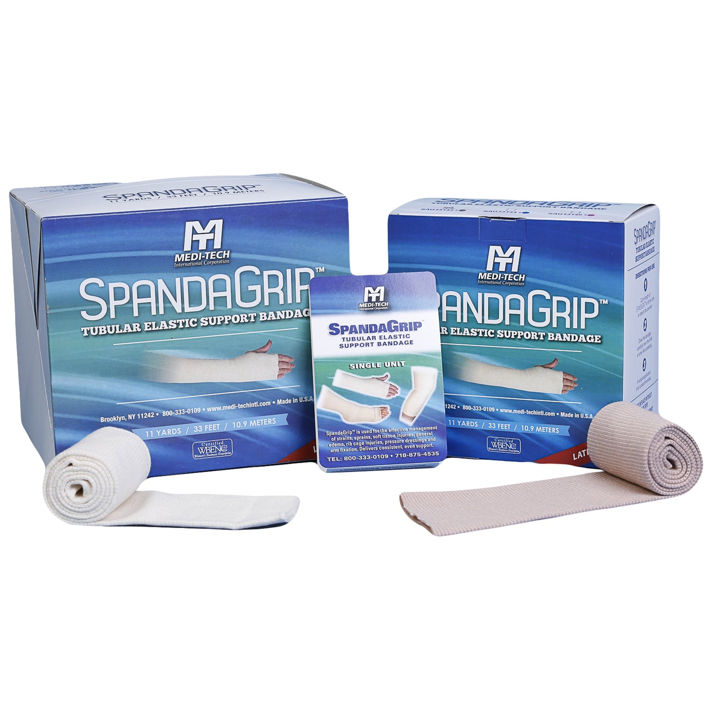 Elastic Tubular Support Bandage SpandaGrip™ 5 Inch X 11 Yard X-Large Thigh Pull On Natural NonSterile Size H Standard Compression - SAG13120