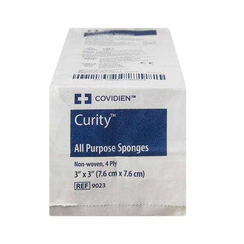 Cardinal Curity NonSterile Nonwoven Sponge, 3 x 3 Inch 9023, Bag of 200