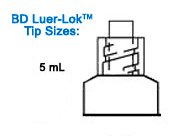 BD General Purpose 5 mL Luer-Lok Syringe - 309646