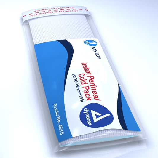 Instant Cold Pack Dynarex® Perineal One Size Fits Most 4-1/2 X 12 Inch Plastic / Calcium Ammonium Nitrate / Water Disposable - 4515