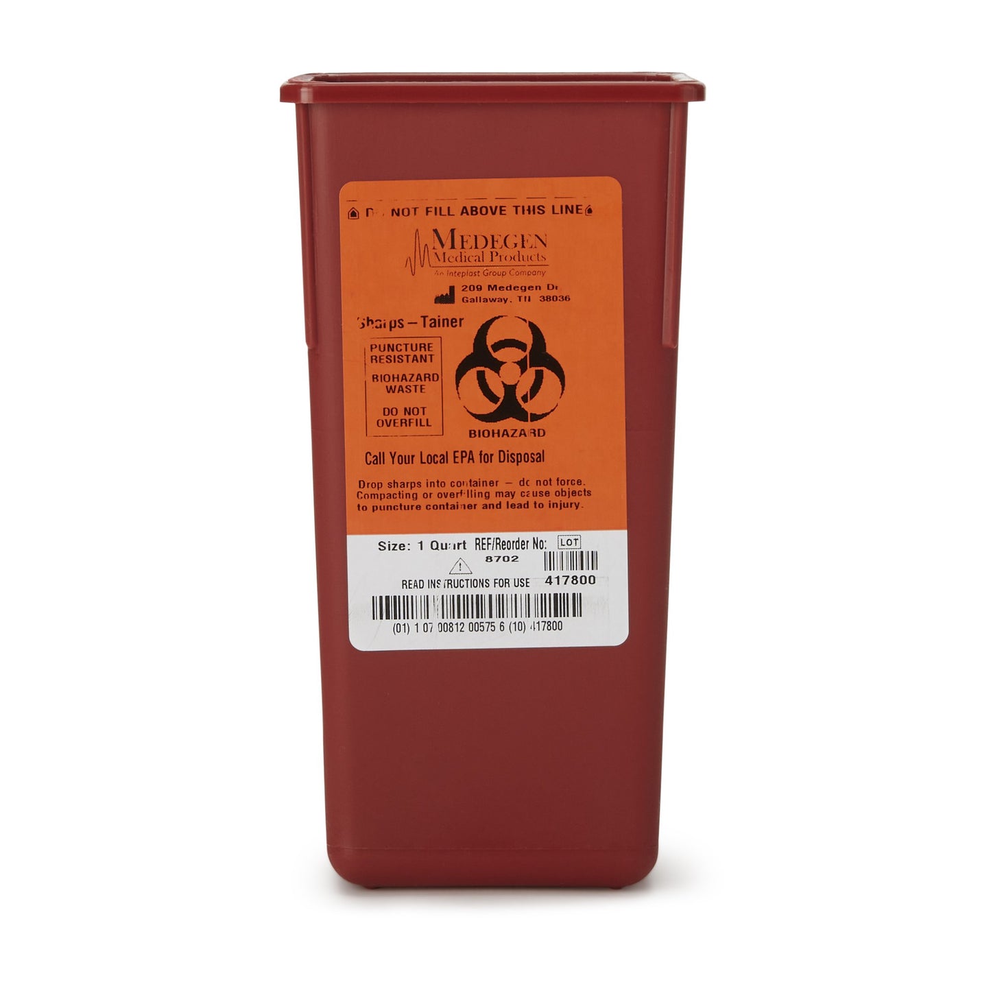 Medegen Medical Products LLC Sharps Multi-purpose Sharps Container 8702, 1 Each