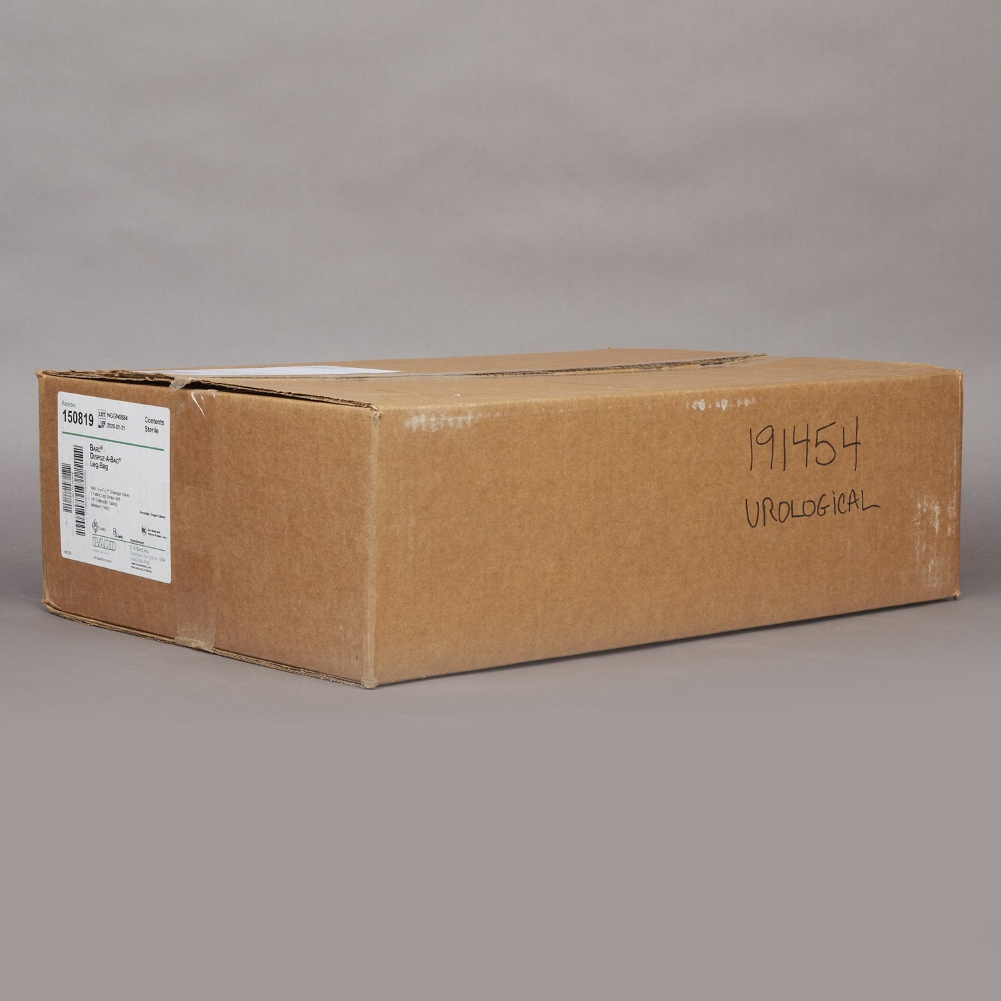Bard Bard Dispoz-a-Bag Urinary Leg Bag, Flip-Flo Valve, 19 oz 150819, Case of 50