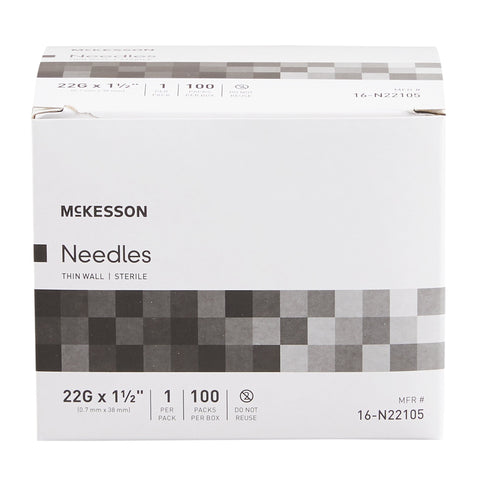 McKesson Hypodermic Needle 22G x 1-1/2" - 16-N22105