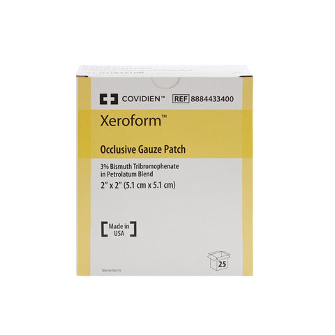 Cardinal Xeroform Occlusive Xeroform Petrolatum Impregnated Dressing 2 x 2 inch 8884433400, 1 Each