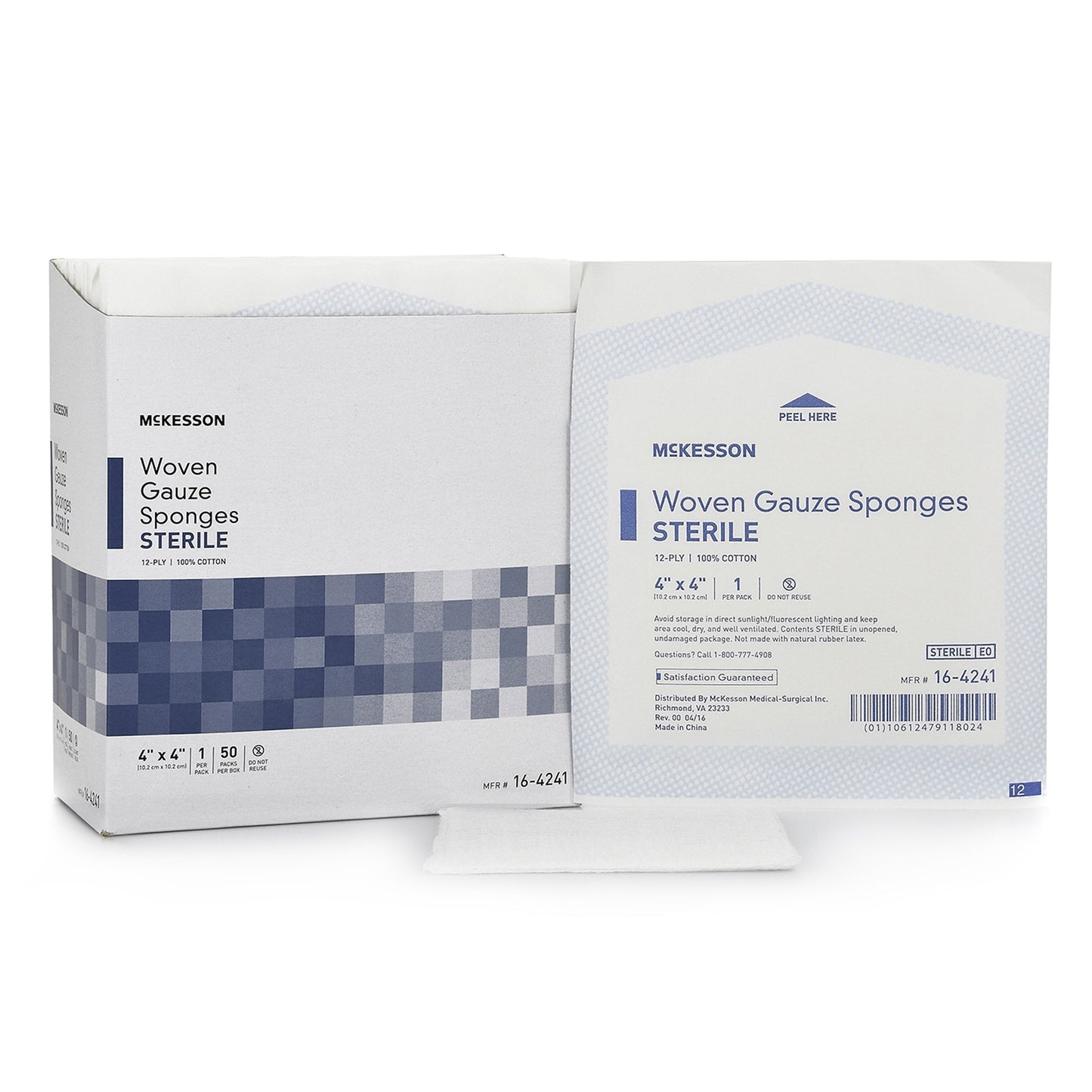 McKesson Gauze Sponge 4" x 4" Sterile - 16-4241
