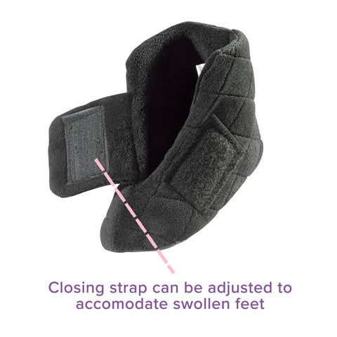 Silverts Adaptive LLC Silverts Women's Extra Wide Swollen Feet Slippers, Black, Medium SV10390_SV2_M, PR