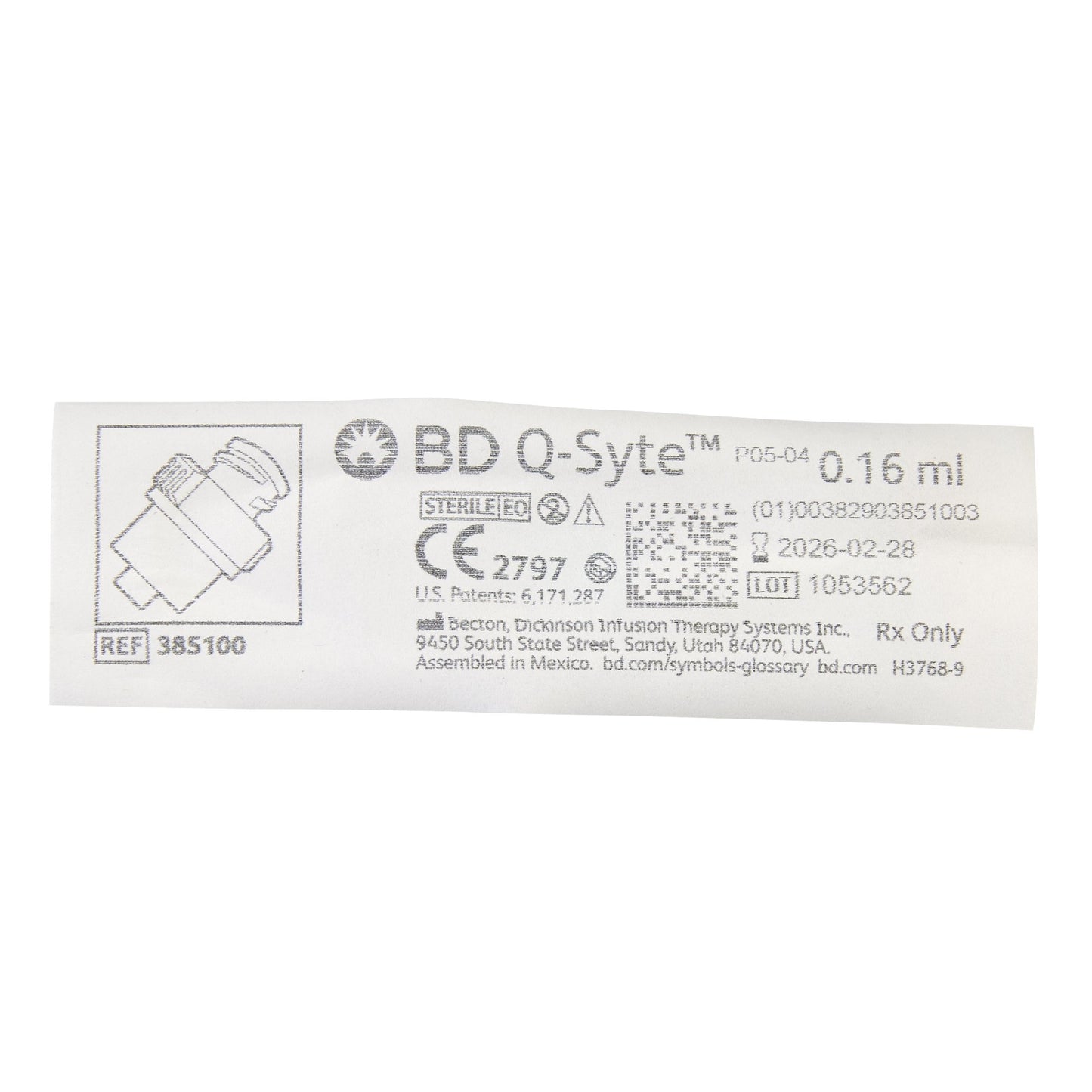 BD Q-Syte* Luer Access Split-Septum - 385100