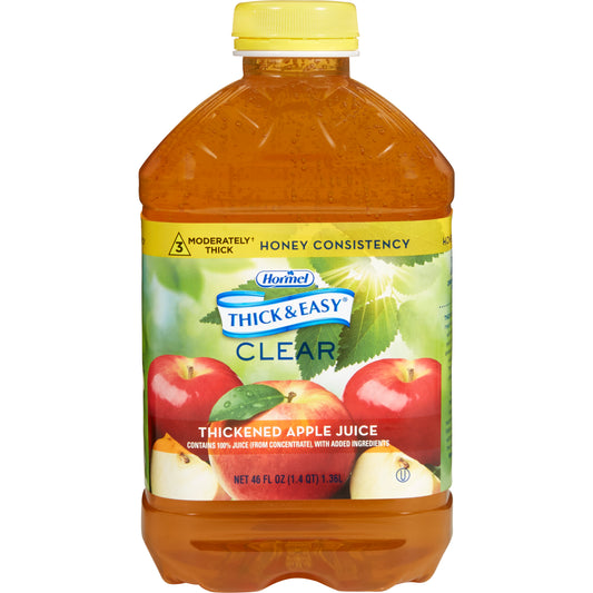 Thickened Beverage Thick & Easy® 46 oz. Bottle Apple Flavor Liquid IDDSI Level 3 Moderately Thick/Liquidized - 30634