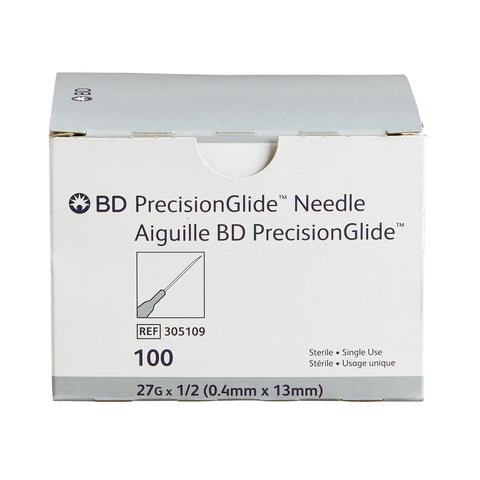 BD PrecisionGlide 27 G x 1/2" Hypodermic Needle - 305109