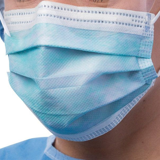 Procedure Mask Cardinal Health™ Anti-fog Foam ASTM Level 3 Earloops One Size Fits Most - AT74531