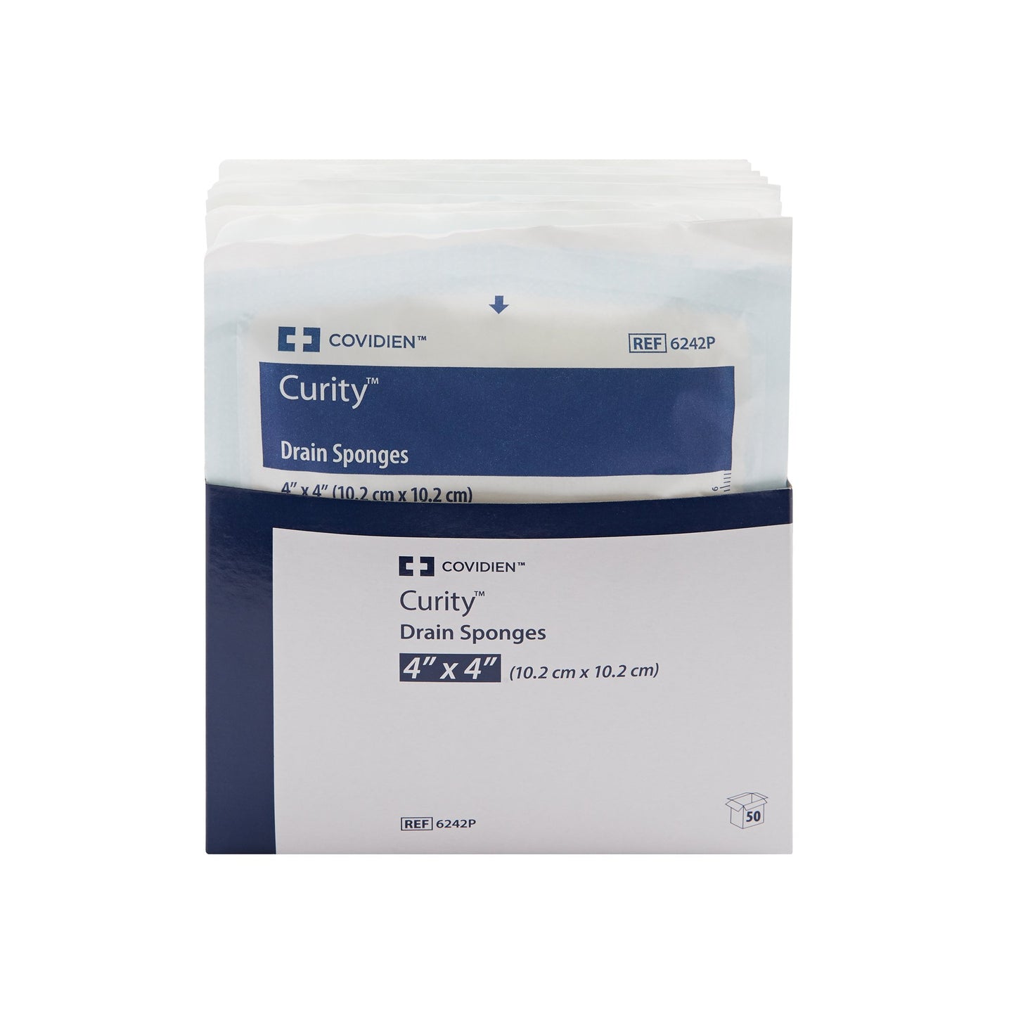 Drain Sponge Curity™ Nonwoven 4 X 4 Inch Sterile - 6242P