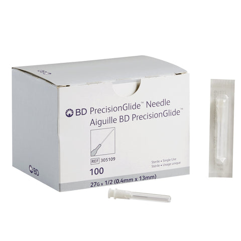 BD PrecisionGlide 27 G x 1/2" Hypodermic Needle - 305109