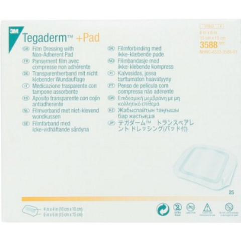 3M™ Tegaderm™ +Pad Film Dressing with Non-Adherent Pad - 3588 - Medsitis