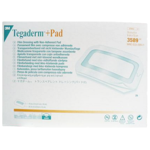 3M™ Tegaderm™ +Pad Film Dressing with Non-Adherent Pad - 3589 - Medsitis