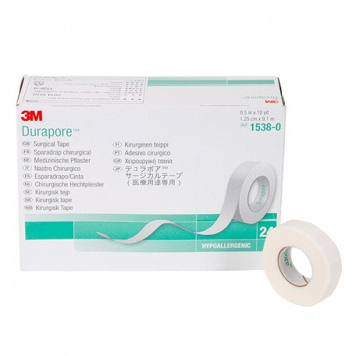 3M™ Durapore™ Silk-Like Cloth Medical Tape 1/2" x 10 Yards - 1538-0 - Medsitis