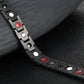 Men's Luxury Gold Plated SS Magnetic Energy Bracelet Bangle - Medsitis