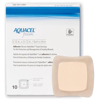 Aquacel® Adhesive Silicone Foam Dressing 3.2" x 3.2" Sterile - 420804 - Medsitis