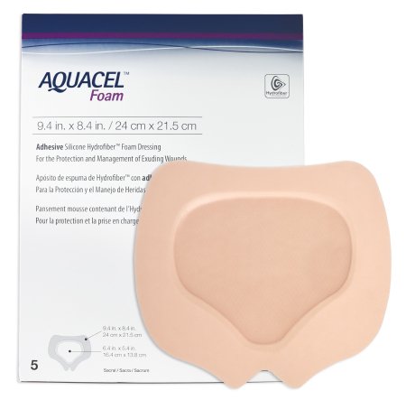 Aquacel® Adhesive Silicone Foam Dressing 9.4" x 8.4" Sacral Sterile - 420828 - Medsitis