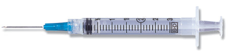 BD PrecisionGlide™ 3mL Syringe w/ Detachable 23G x 1-1/2" Hypodermic Needle w/o Safety - 309589 - Medsitis