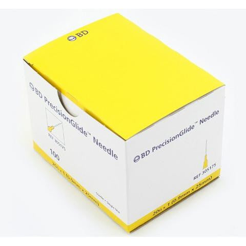 BD PrecisionGlide™ 20 G x 1" Hypodermic Needles - 305175 - Medsitis