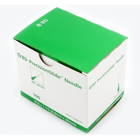 BD PrecisionGlide™ 21 G x 1-1/2" Hypodermic Needles - 305167 - Medsitis