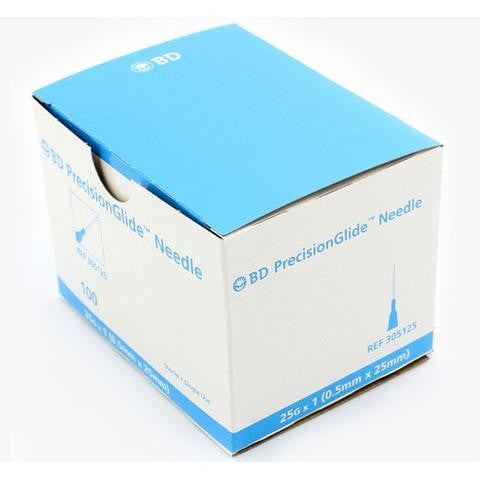 BD PrecisionGlide™ 25 G x 1" Hypodermic Needles - 305125 - Medsitis