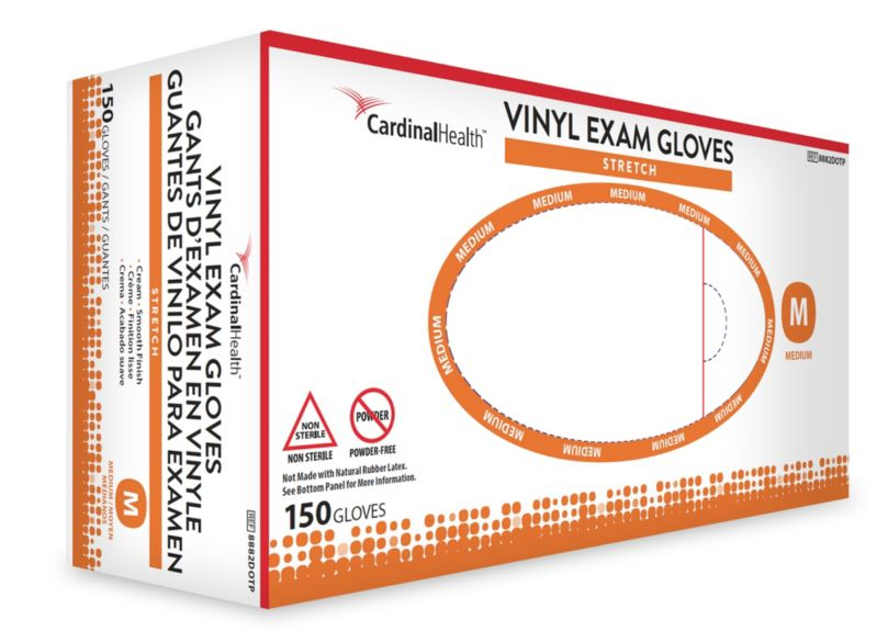 Esteem® Stretch Vinyl PF Exam Gloves Small - 8881DOTP - Medsitis