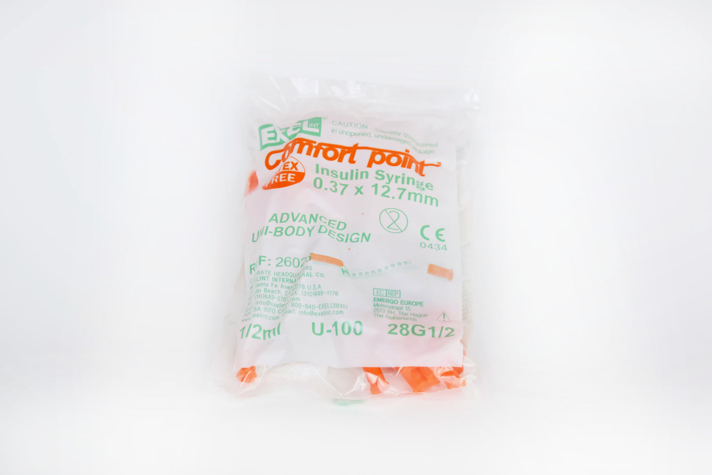 ComfortPoint™ Non-Safety Insulin Syringe w/ Needle - 260