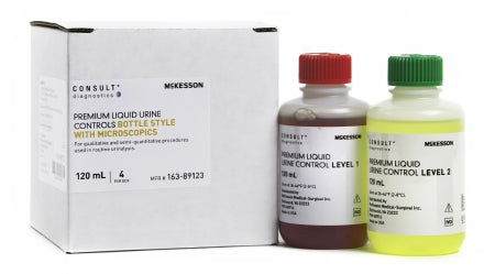 Consult® Premium Urine Controls 120mL Bottle w/ Microscopics - 163-89123 - Medsitis