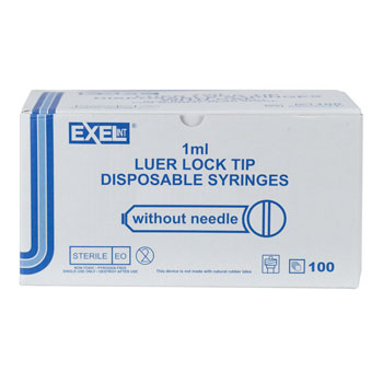 Exel™ 1 mL Tuberculin (TB) Syringe Only Luer Lock Tip Without Safety - 26050