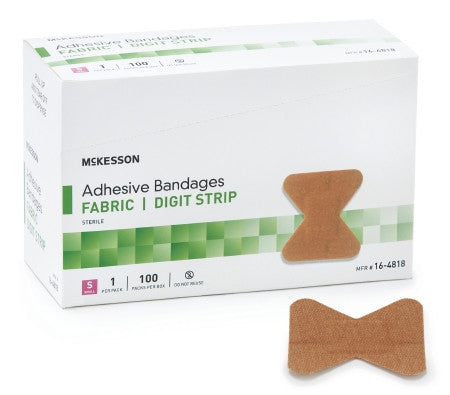 McKesson Adhesive Fabric Digit Strip Bandages - Medsitis