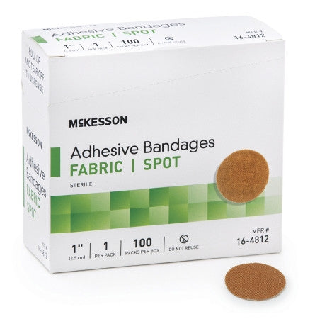 McKesson Adhesive Fabric 1" Spot Bandage - 16-4812 - Medsitis
